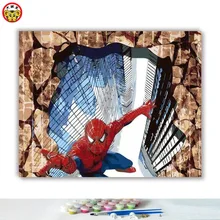 Diy картина маслом по номерам художественная краска по номерам Человек-паук декоративная живопись
