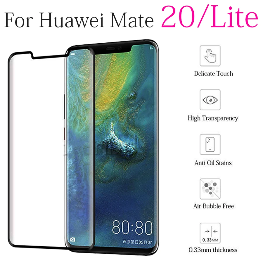 

3d mate 20 lite protective glass on the for huawei mate20 pro light screen protector mat 20lite 20pro tempered glas sheet film