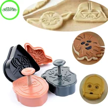 BestP 4 шт. персонаж плунжерный резак Декор помадка форма для торта, печенья инструмент для звездных войн
