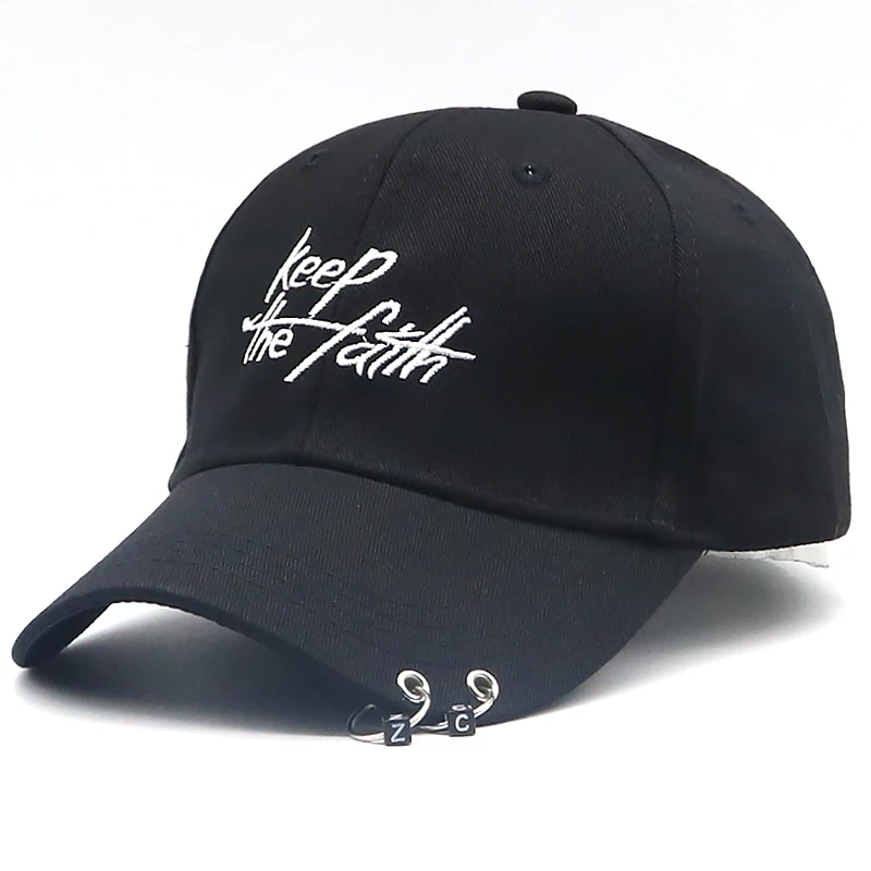 Новый унисекс Бейсбол кепки Keep the faith вышивка хлопок snapback шляпа с Кольца модные повседневное шапки Спортивные шапки Прохладный Панама