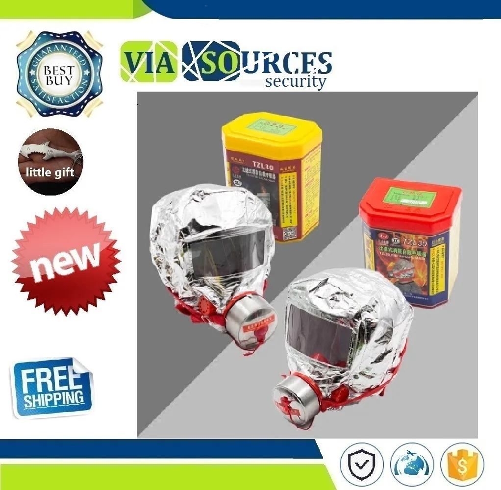 通販 30 分火災エスケープ火災マスクアルミ箔熱放射一酸化炭素火災ガスマスク緊急脱出呼吸マスク