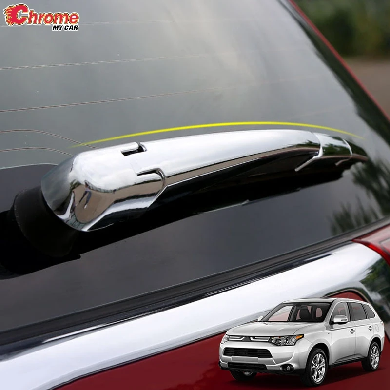 

For Mitsubishi Outlander 2014 2015 2016 2017 2018 2019 Chrome Rear Trunk Window Wiper Cover Trim Overlay Decoration Car Styling