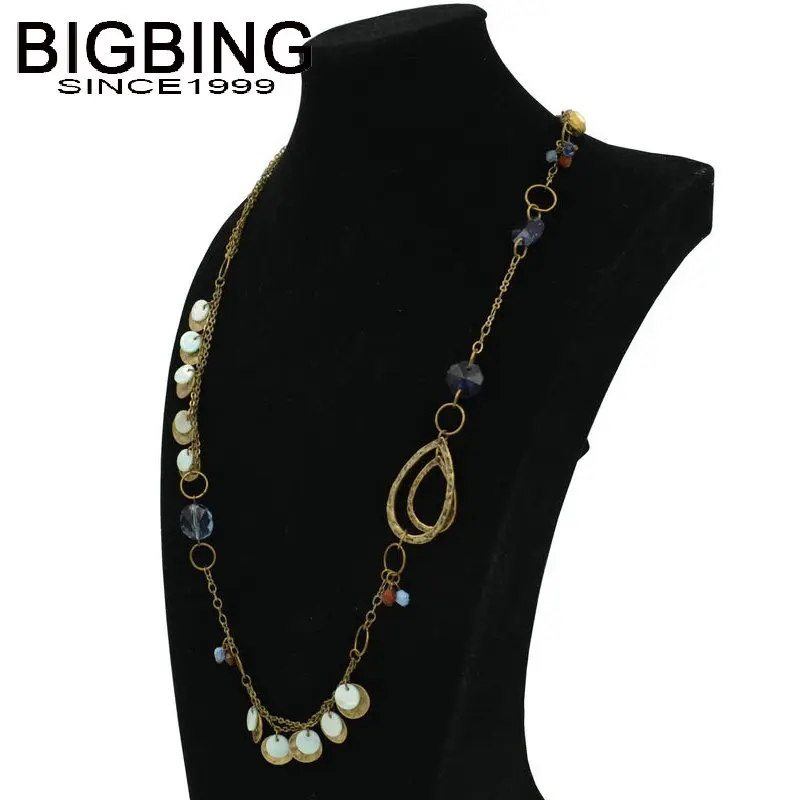 T007 BigBing модная женская подвеска Золотая цепь с кисточками|chain necklace|fashion necklacenecklace