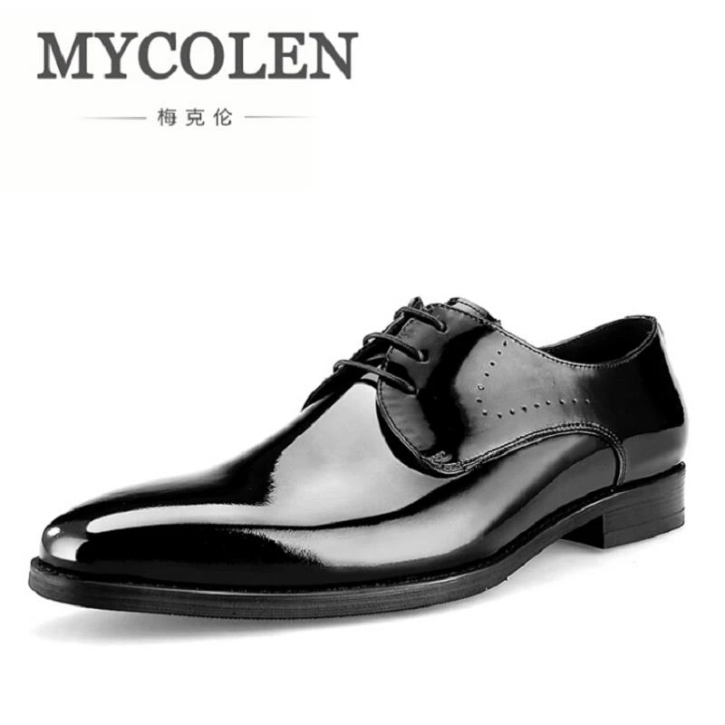 

MYCOLEN Brand Men Business Leather Shoes Luxury Fashion Men Formal Shoes Dress Shoes Black Oxford Shoes Drop Shipping zapatos