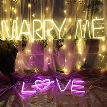 Светодиодный неоновый светильник с гибкими неоновыми лампами, светильник с цифровыми буквами, креативный рекламный декоративный светильник