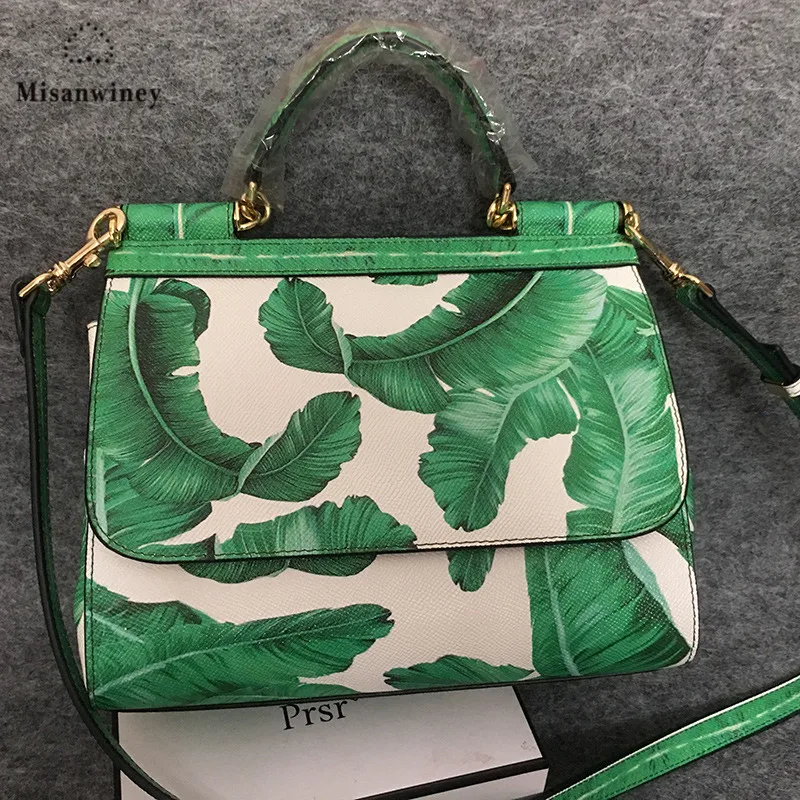 

Misanwiney 2018 shoulder hand bag leather diagonal minimalist fashion leisure bag solid palm print