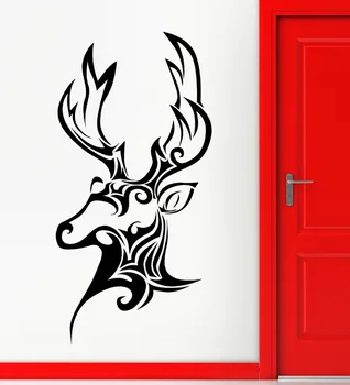 

Wall Sticker Vinyl Decal Deer Hunting Trophy Animal Head Patterns Decor