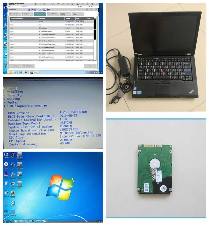  Nuevo software ICOM A2 Plus laptop para BMW ICOM A2 software HDD 500GB 201909 V con modo experto in