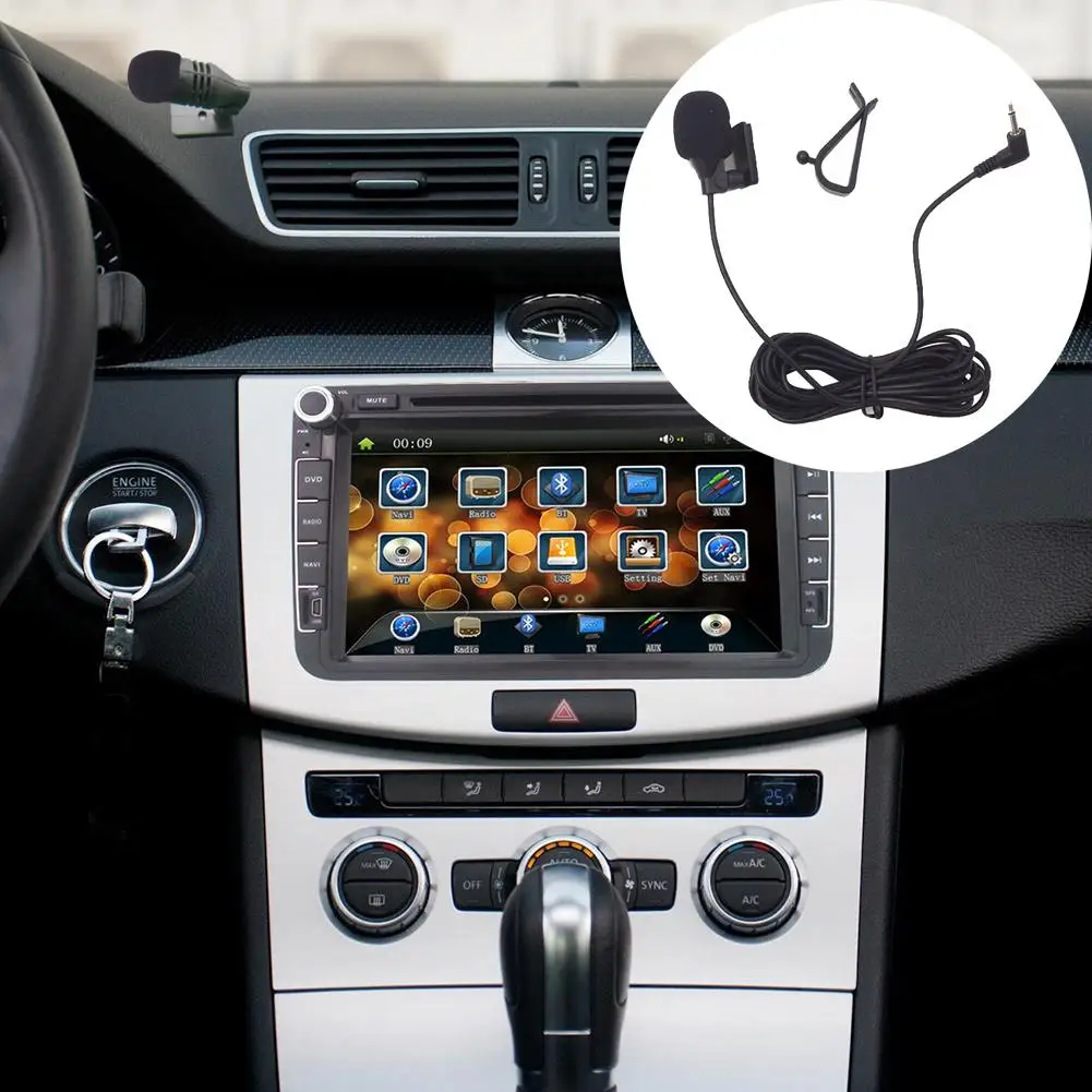 

Car Kit Auto external microphone External Mic For Car CD DVD Radio Car Hand-Free Call Car Radio Straight Plug BentPlug SM Plug