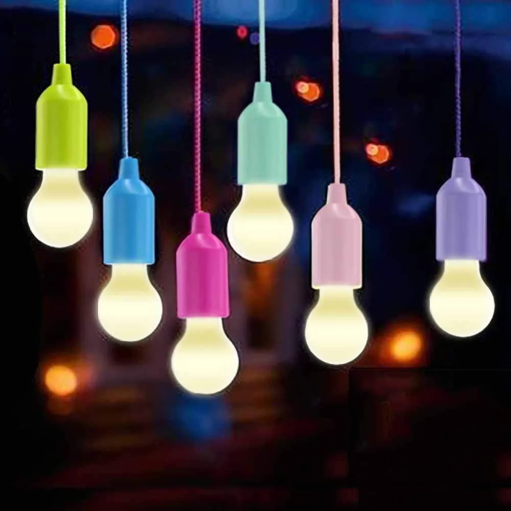 

Dikale Pull Cord Light Bulb Portable LED Lamp Camping Lantern Outdoor Garden BBQ Hanging LED Light Battery Lamp Leuchte Licht