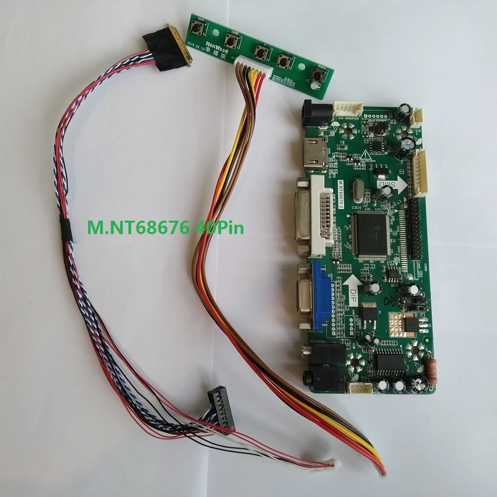 

Kit for LTN156AT05-H01 15.6" LED DIY M.NT68676 40pin Controller board Display 1366X768 Screen Panel DVI HDMI LCD VGA