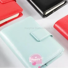 Блокнот dokibook из искусственной кожи со спиральными свободными листами многоразового использования для путешествий ежедневник filofax agenda notepad binder A6 A5 синий черный