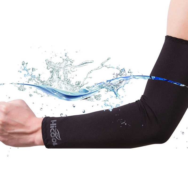 

1 Pair UV Protection Sunscreen Cuff Outdoor Riding Fishing Sports Bike Ice Silk Sleeves Athletic Sport Cooling Arm Warmers Cover