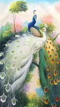  HUACAN Diamond Painting Peacock Cross Stitch Diamond Embroidery Animal 5D DIY Full Square Picture Of Rhinestone Home Decor Gift 