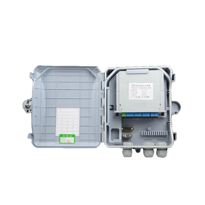 1 minute 8 Core Fiber Optic Termination Box 8port FTTH optical fiber distribution box and 1X8