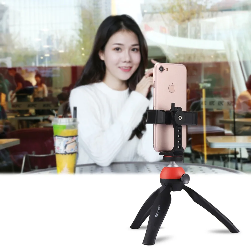 PULUZ аксессуары для фотостудии вращающийся на 360 градусов металлический кронштейн для держателя зажима, для iPhone, Xiaomi, смартфонов