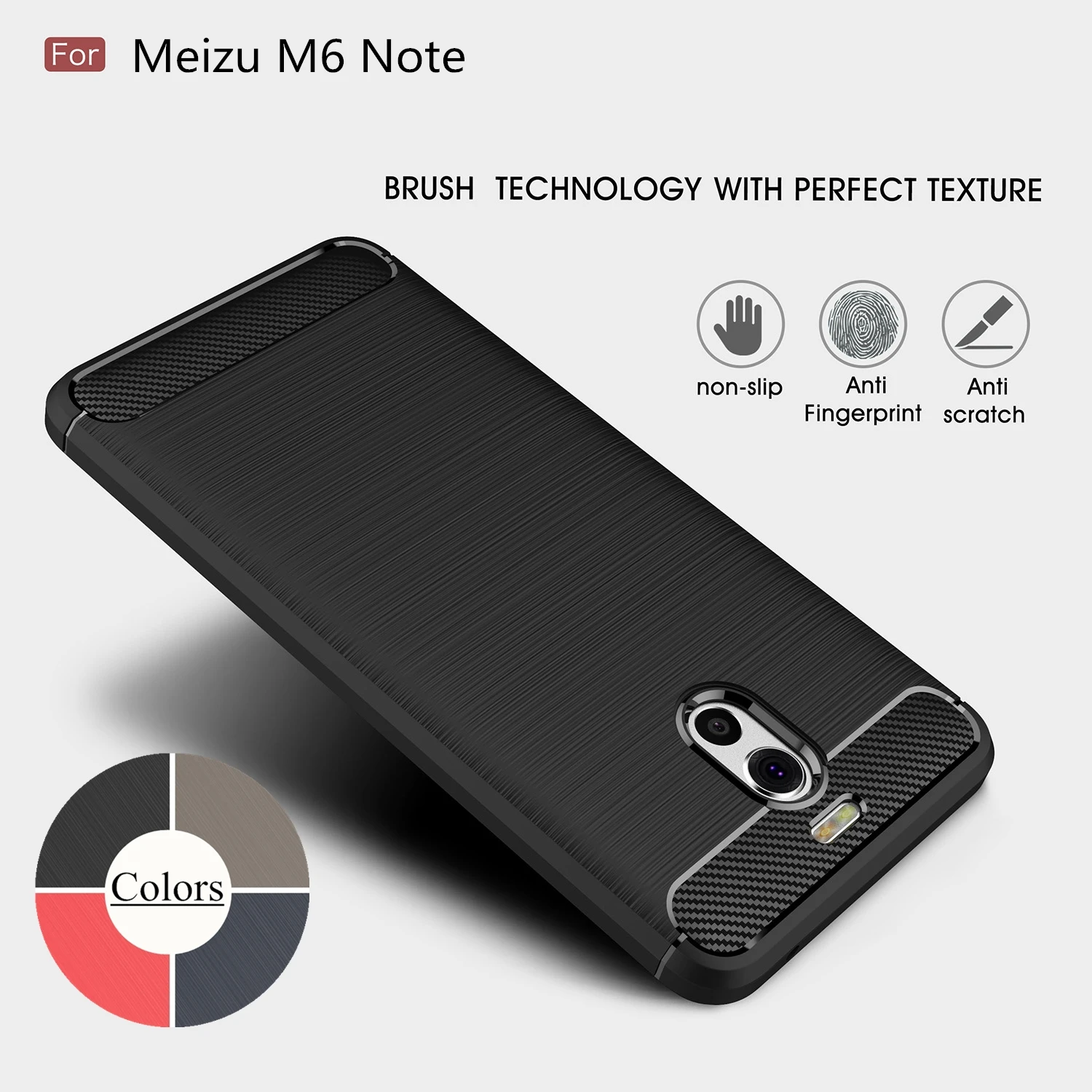 

Case for Meizu M6 Note TPU Silicone Case Ultra-thin Soft Cover Matte Feel Phone Case Rugged Armor