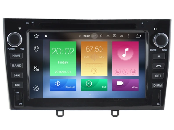 Best Ips screen Android 8.0 Car Dvd Navi Player FOR PEUGEOT 408 2010 2011 gps auto stereo audio multimedia 1