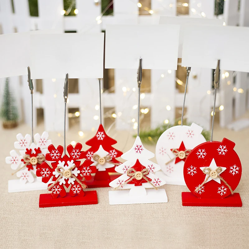 Innovative Christmas Decoration Desk Card Note Picture Memo Photo Clip Holder Office Supplies Organizador Stationery Card Holder