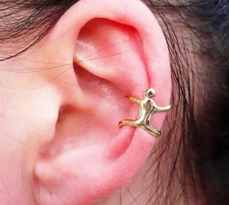 Detail Feedback Questions About Promotion Cute Uk Hot Silver Gold Cute Uk Hot Silver Gold Earrings Ear Clip Climbing Man Climber
