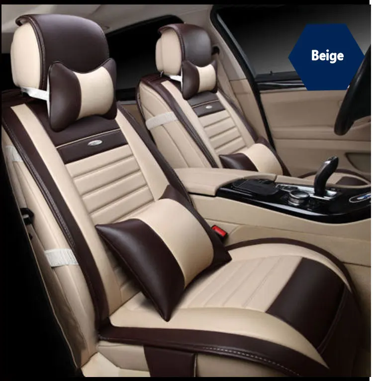 Leather Car Seat Cover For Audi a3 a4 b6 b8 a6 a5 q7 beige red black