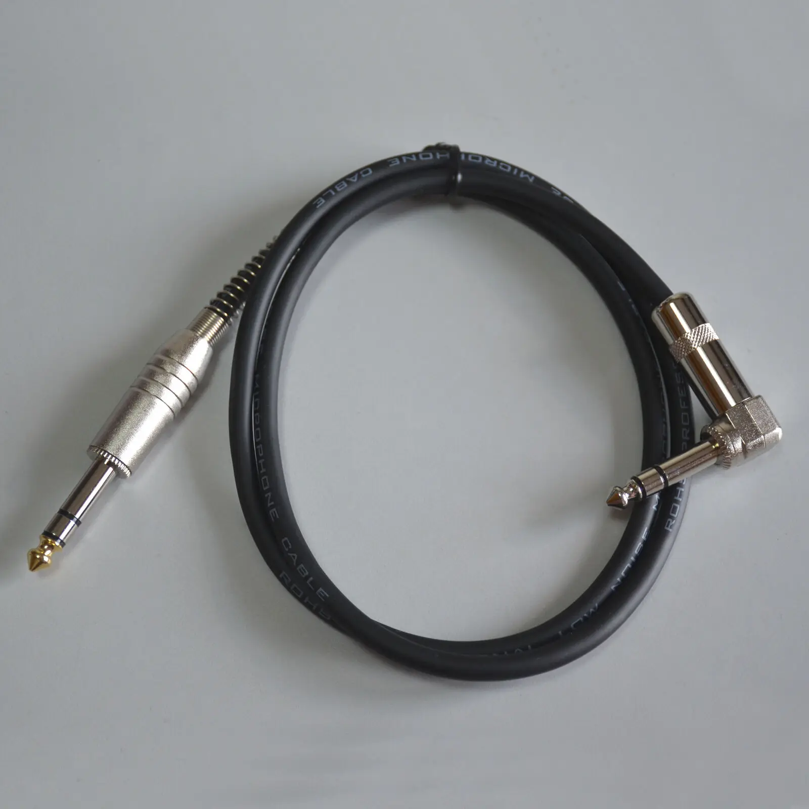 

Audio Right Angle To Straight 1/4 TRS Custom Premium Shielded Patch Cable