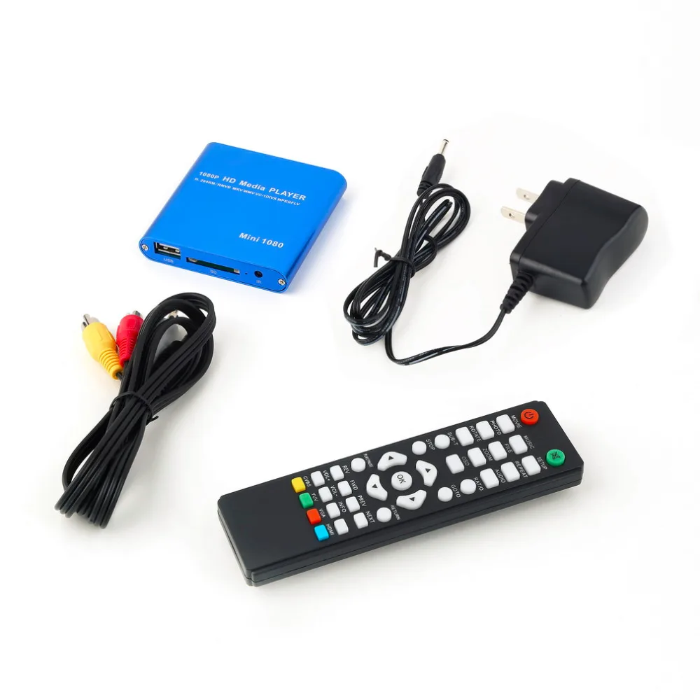 Один 1080 P HDD Мути функция СМИ rmv MP4 avi flv player MKV/H.264/rmvb Full HD с хостом USB Card Reader Dropshipping |