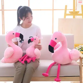 

Hot Flamingo Plush children Toy Soft Stuffed pillow Cute Animal Flamingo Lovely Dolls for Kids friends Appease Toy Baby Girl's