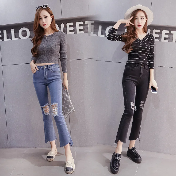Fashion Casual Women Brand Vintage High Waist Skinny Denim