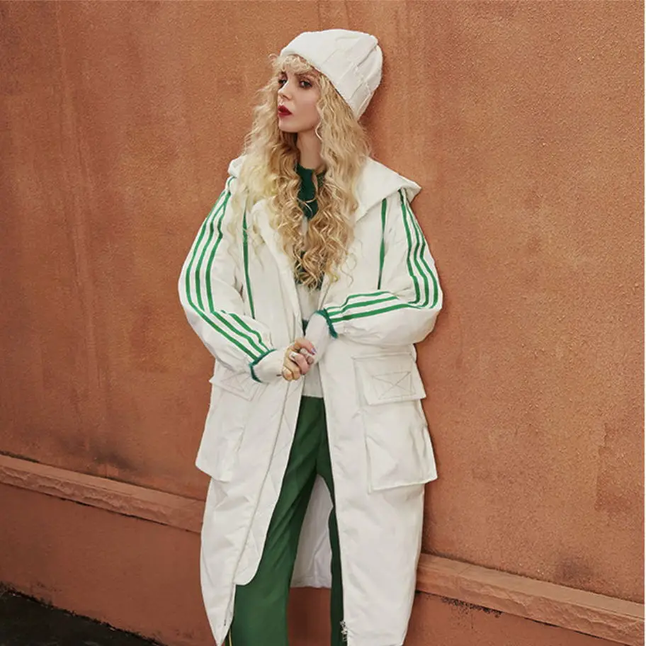 Capuche Long Décontracté Vêtements Femme Doudoune Manteau À Nouvelle D'hiver 2018 Lâche qUwIZzZX
