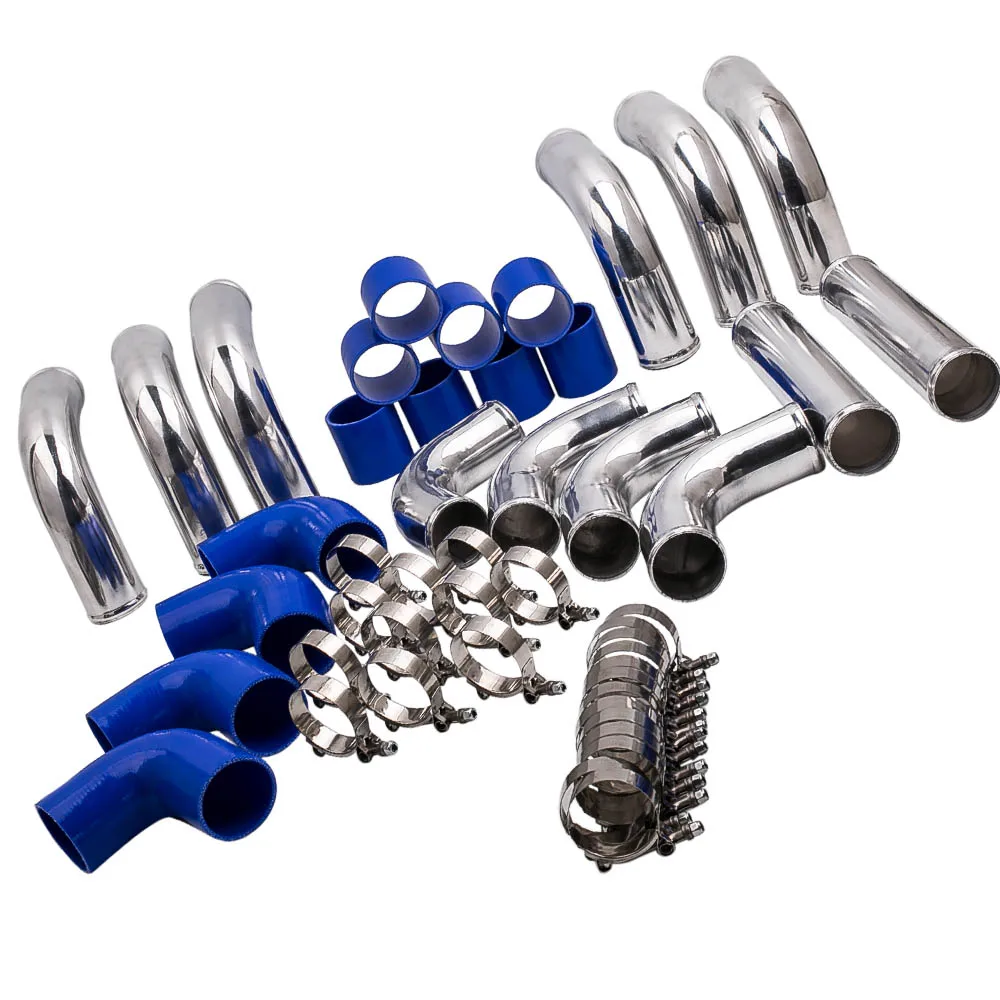 64mm 2.5 Aluminum Universal Intercooler Turbo Piping T-Clamp kits 12 Pieces | Автомобили и мотоциклы