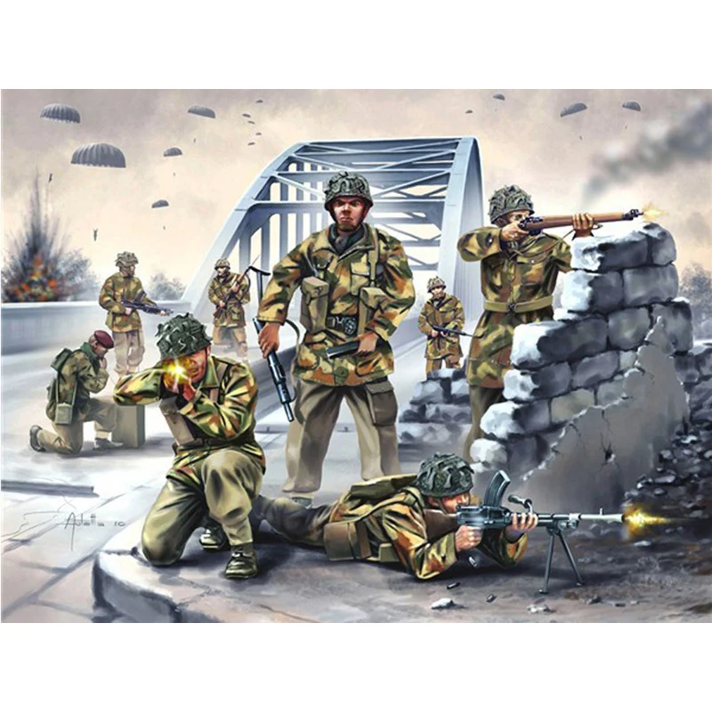 

Fuyun 5D Diamond Painting full Set Soldier Round Rhinestone Picture Embroidery Sale Diamond Mosaic People