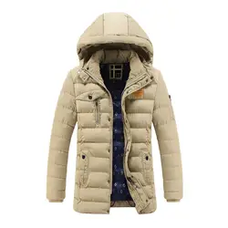 2018 зимняя одежда для мужчин пальто для будущих мам Slim Fit мода молния Теплый Утолщаются мужские парки повседневное пальто с ш