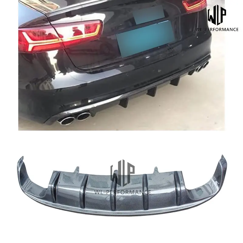 

A6 S6 Style High Qualiy Carbon Fiber Rear Lip Diffuser Car Styling For Audi A6 A6L Car Body Kit 2012-UP