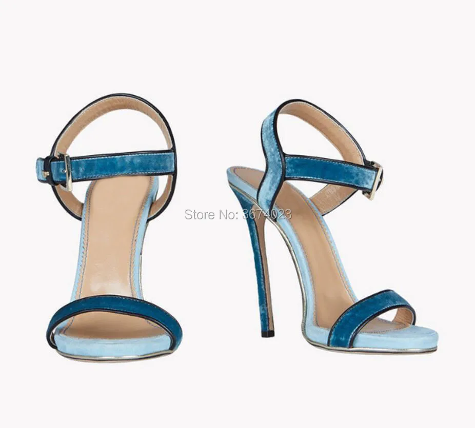 Verano Stilettos Retazos Correa Sandalias Zapatos Mujeres color De Abierta Plataformas Tacones Mezclados 1 Básicas 120mm 2 Moda Punta Qianruiti Colores Color nqIvEpn