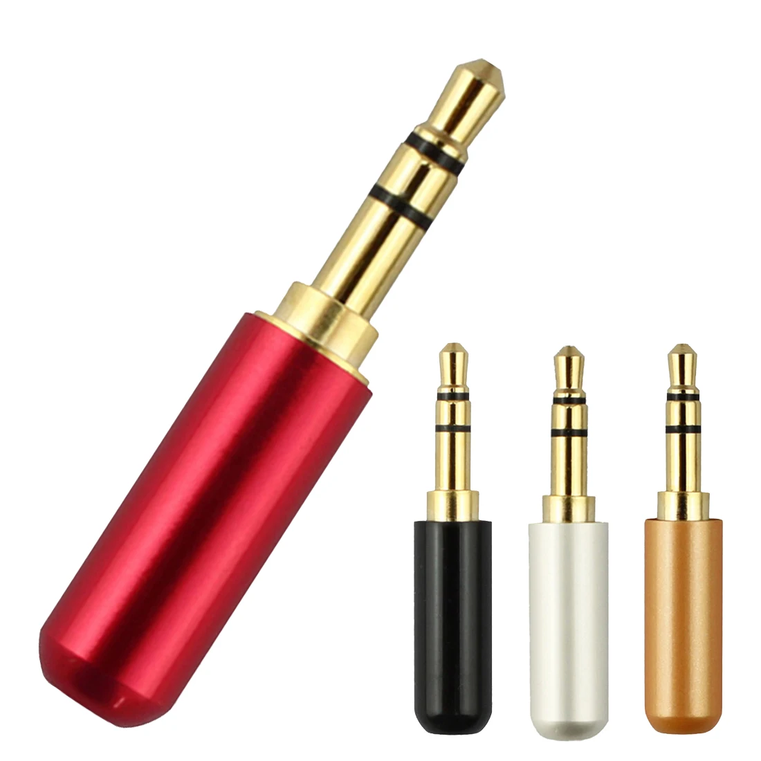 3.5 mm Stereo Jack Plug 3 Poles DIY Connector Plugs for Headphone
