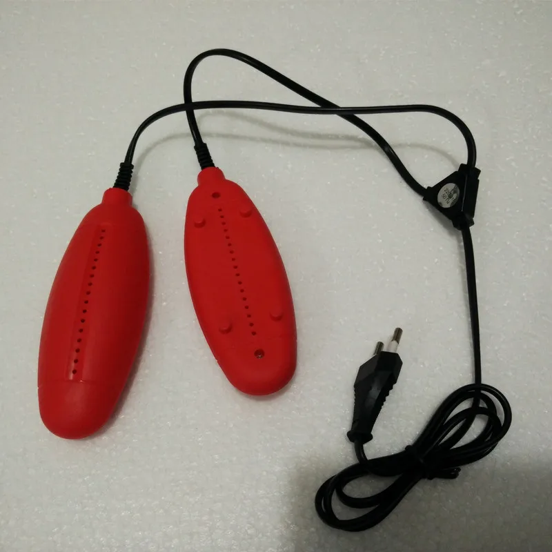 Пластик красный цвет сушилки для обуви Женские ботинки сушилки нагревательный прибор 220 В 10 Вт
