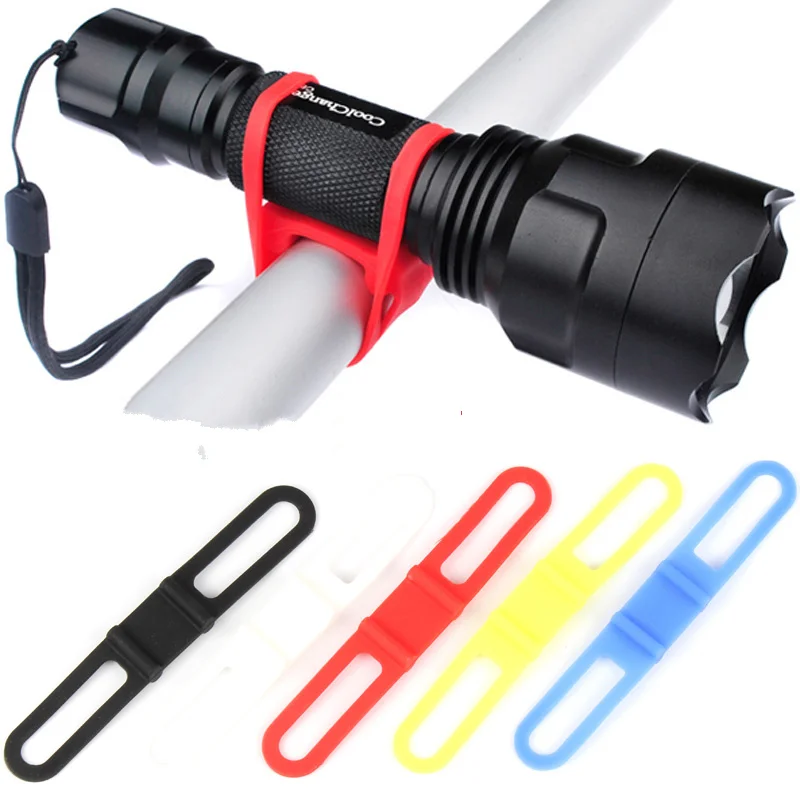 5 шт. силиконовые ленты для фонарика пневматического кабеля|belt flashlight holder|flashlight belt