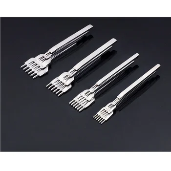 

4PCS/SET Leather Craft Hole Punches Lacing Stitching Punch Tool 1/2/4/6 Prong for Home Handmade Leathercraft Tool