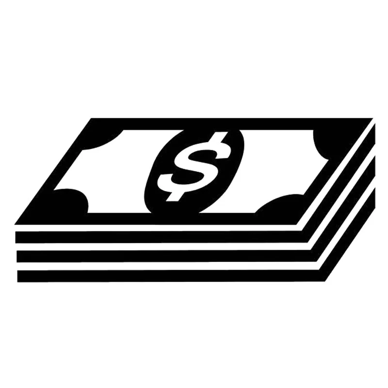 17.1cm*7.8cm Stack Of Money Bills Dollars Car Sticker Motorcycle Decal