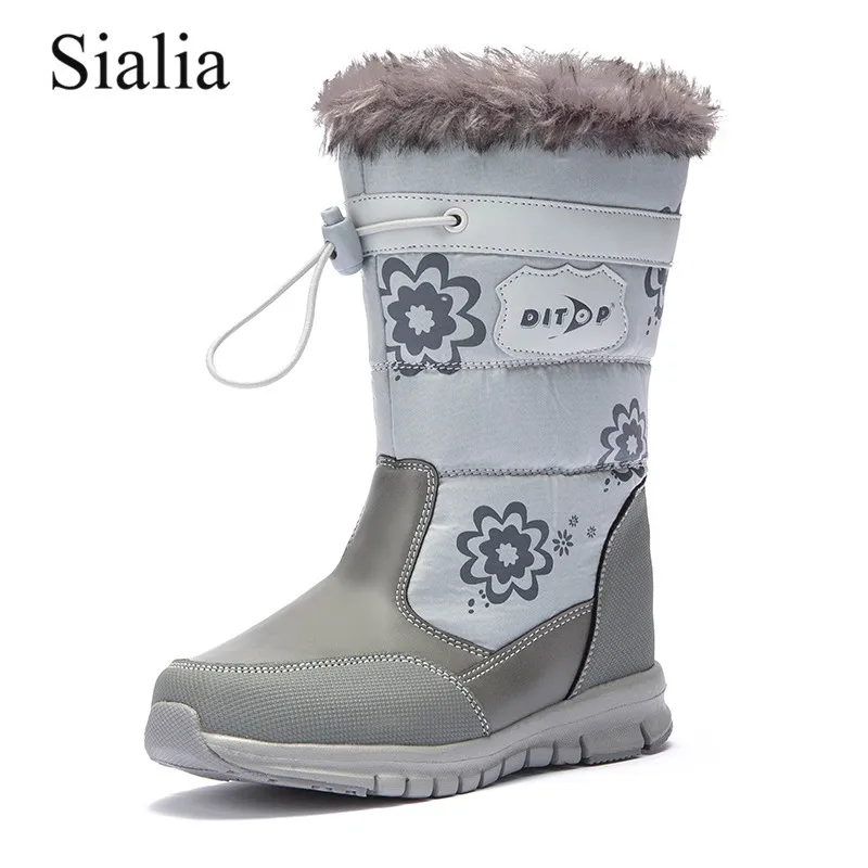 

Sialia Winter Children Boots For Kids Shoes Girls Boots Boys Shoes Leather Zip Mid-calf Round Toe chaussure fille botas nino