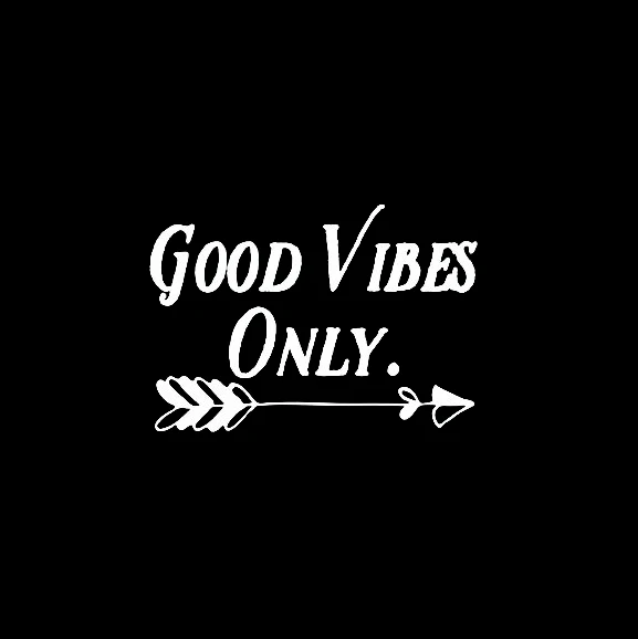 Good Vibes Только текстовые виниловые наклейки для автомобиля со стрелками
