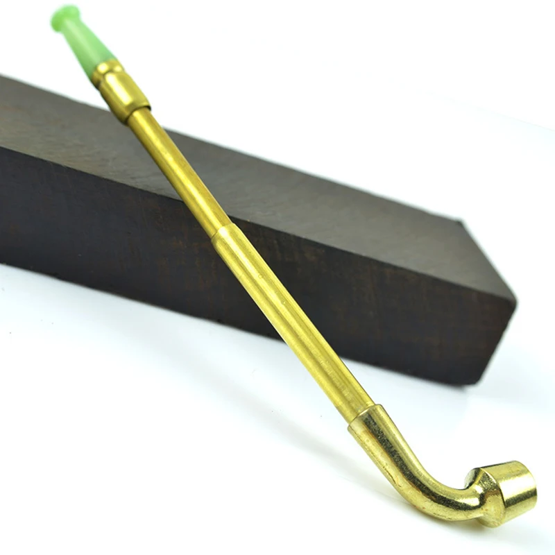 

Classic Brass Smok Telescopic Pipes Portable Smoking Pipe Herb Tobacco Pipe Grinder Smoke Mouthpiece Cigarette Holder