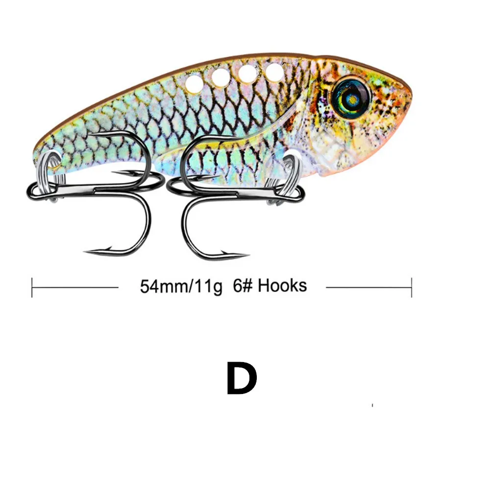 1 шт. Металлические VIB приманки 54 мм/11 г яркие вибрации ложка приманка жесткая искусственная Цикада приманка Спиннер воблеры для любой воды
