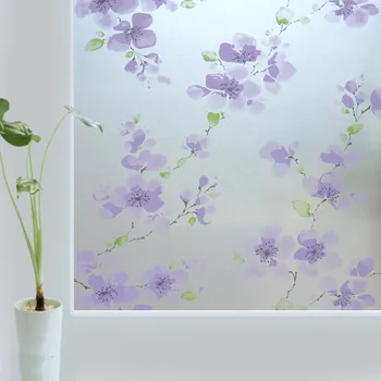 

Static cling! decoration peach blossom frosted glass window film heat 45cm x 300cm