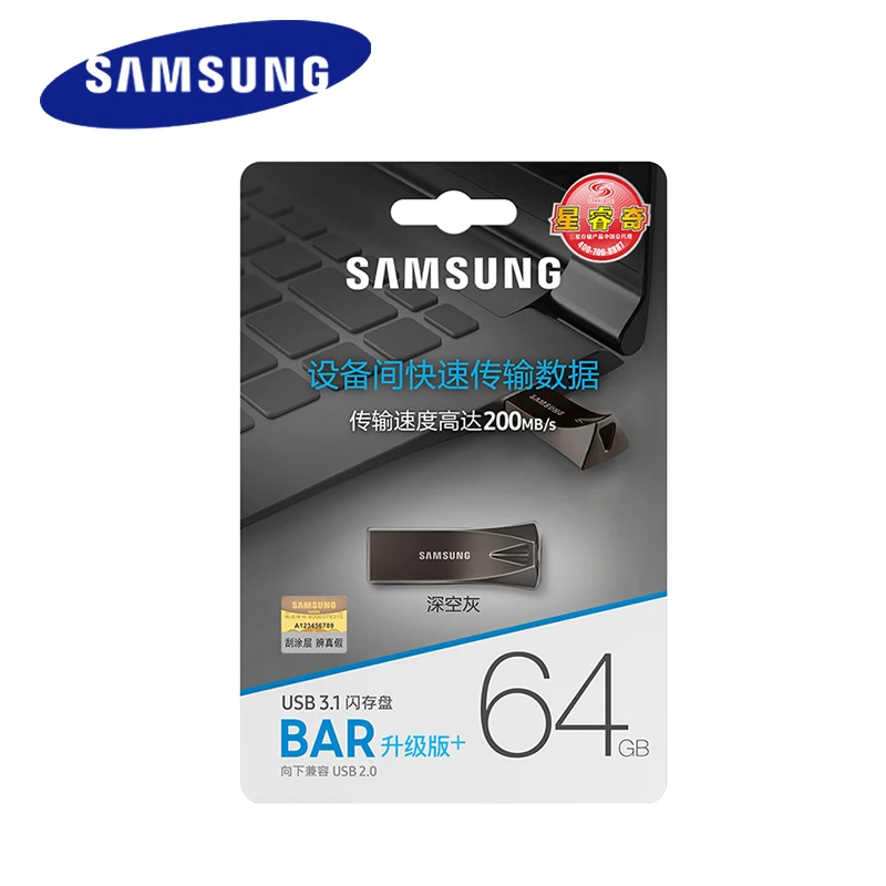 SAMSUNG флэш-накопитель USB бар плюс 32 Гб 64 Гб 128 ГБ 256 USB3.1 флеш-накопитель до 300 МБ/с. pendrive memory USB флэш-диск