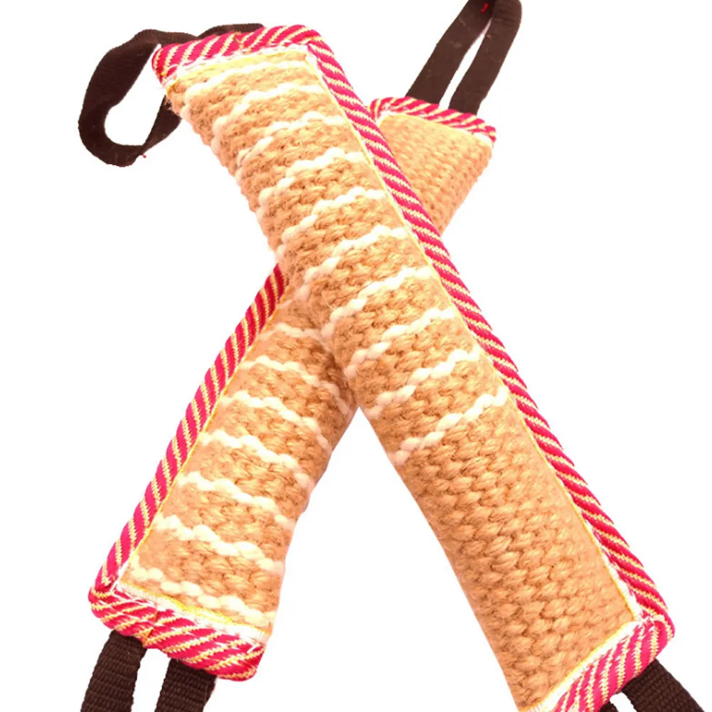 

1 Pcs Dog Tug Toy Bite Pillow Strong Pull Toy Dog Training with 2 Rope Handles 2019ing