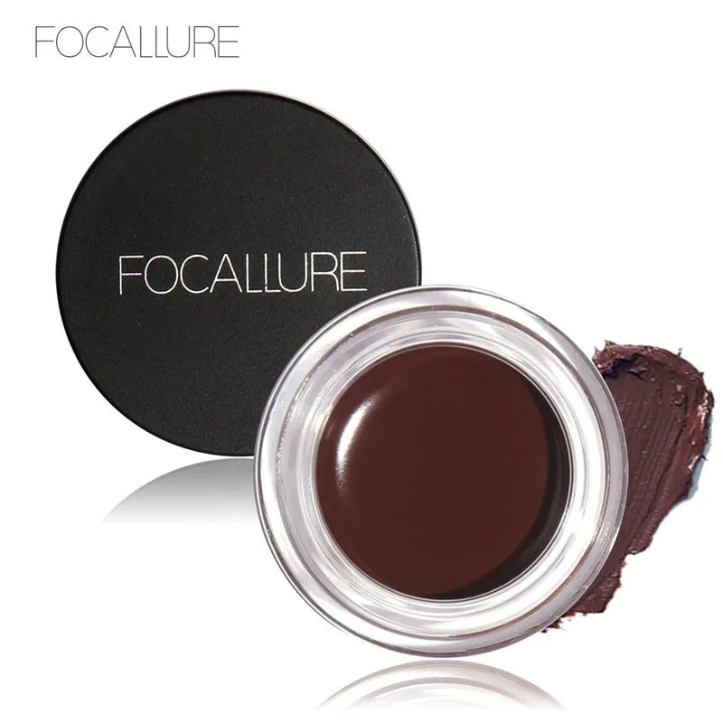 

Eyes Comestic Waterproof Eye Liner Gel Makeup Long Lasting Liquid Eyeliner Cream Eyeliner Makeup Set + Black Brush