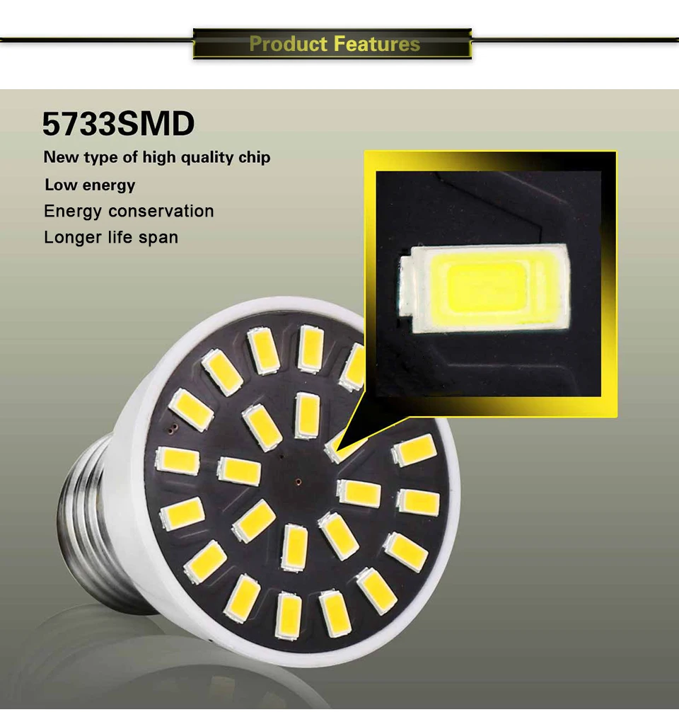 E27 LED Bulb MR16 GU10 LED Lamp Light Bulbs E27 220V 110V 182432 LEDs Ampoule Bombillas LED Spotlight Cold Warm White Luminary (6)