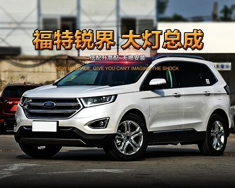 KOWELL автомобильный Стайлинг для Ford Edge головной светильник s Edge светодиодный головной светильник DRL Дневной ходовой светильник Bi-Xenon HID Accesso